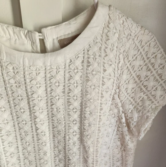 Banana Republic White Lace Mini Dress size 6